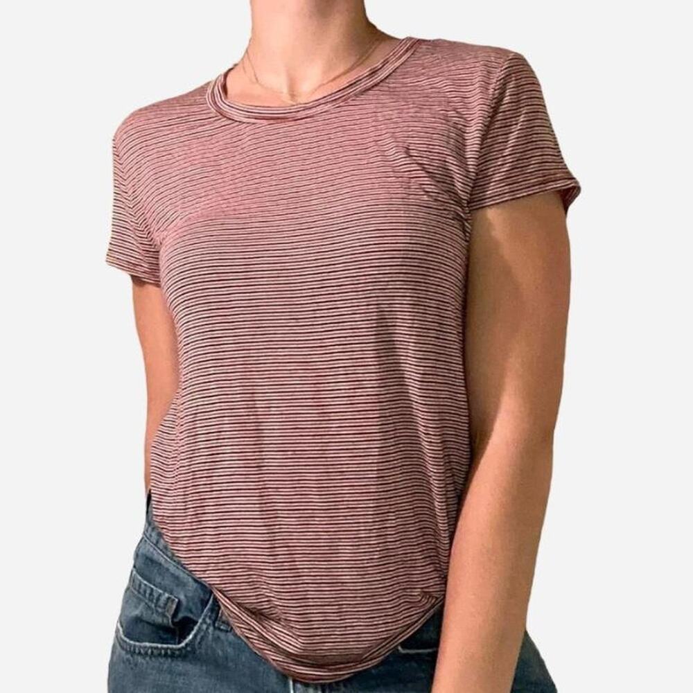 Brandy melville striped tee shirt red blue white